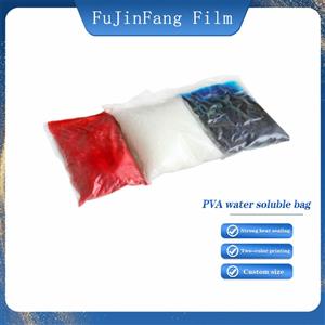 Water-soluble liquid packaging bags break in 5 seconds with water and have strong tensile strength