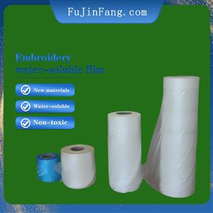 Cold water film for computer embroidery with new material soluble at room temperature